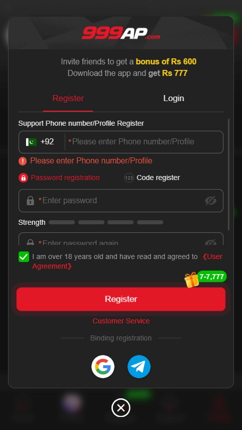 999ap game registration